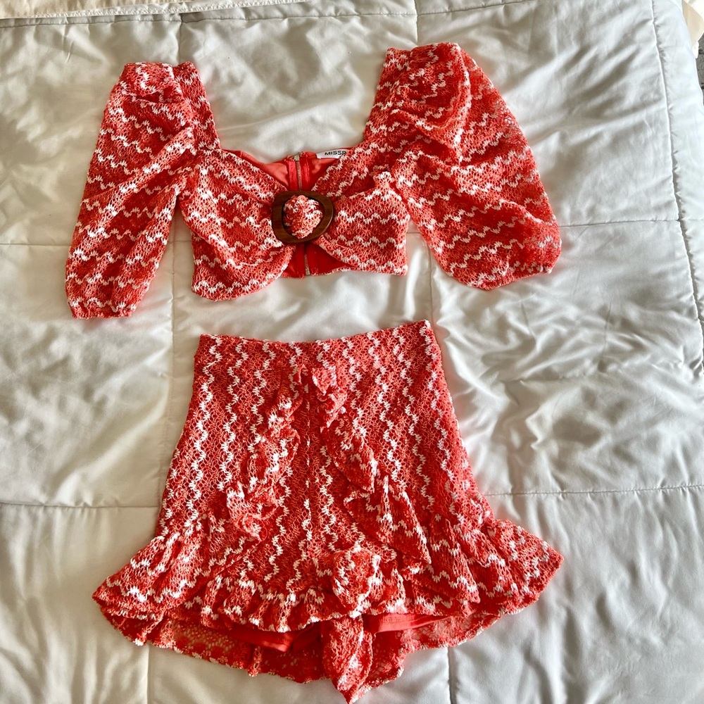 Crochet crop top and short set
